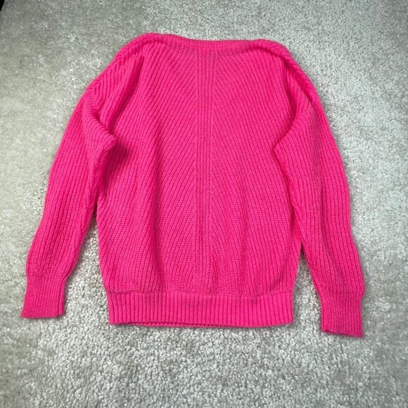 Lilly Pulitzer Kasmina V-Neck Sweater Hot Pink Isle - Picture 4 of 9